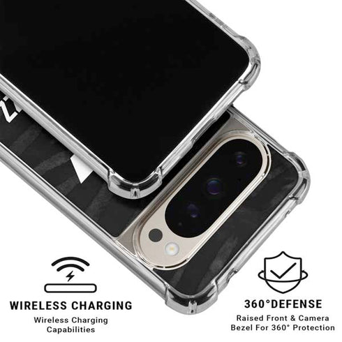 NBA Utah Jazz Black Animal Print Pixel 9/9 Pro Clear Case